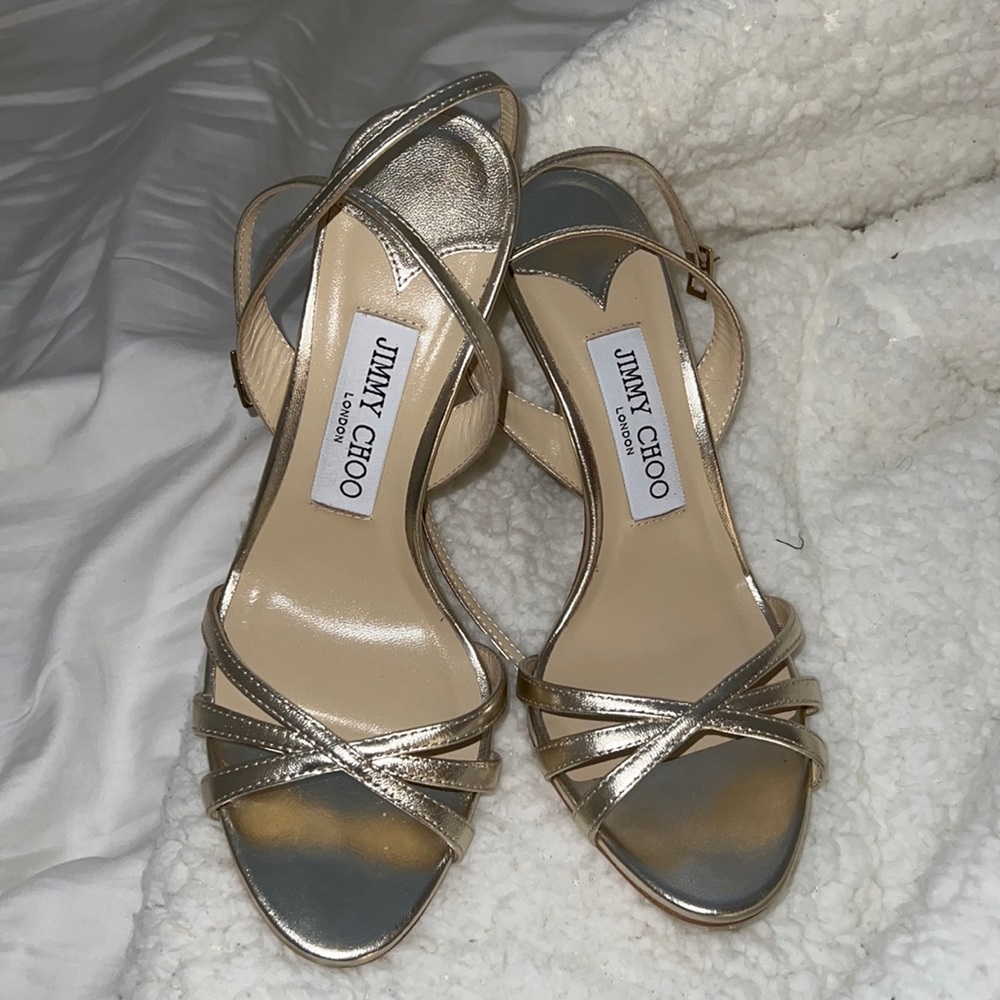 Jimmy Choo vintage champagne heels